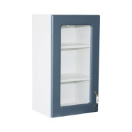 Corp superior 40 vitrina cu 1 usa Zebra MDF albastru drept Corp superior 40 vitrina cu 1 usa Zebra MDF albastru drept